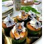 Feuille en sucre pour cupcakes (mini tigres/zèbres)
